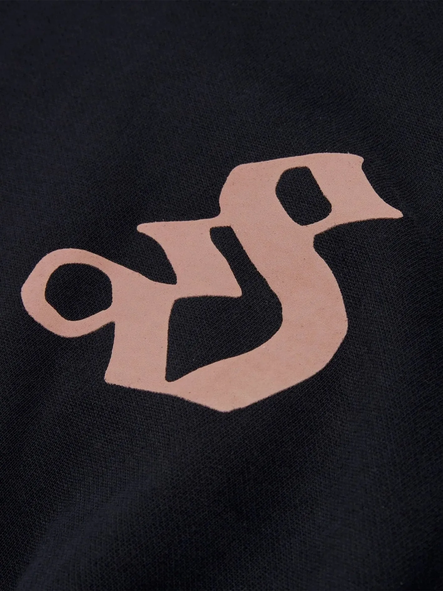 S Logo Double Layer Hoodie - Black