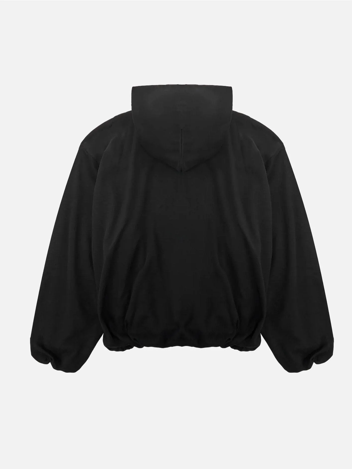 S Logo Double Layer Hoodie - Black