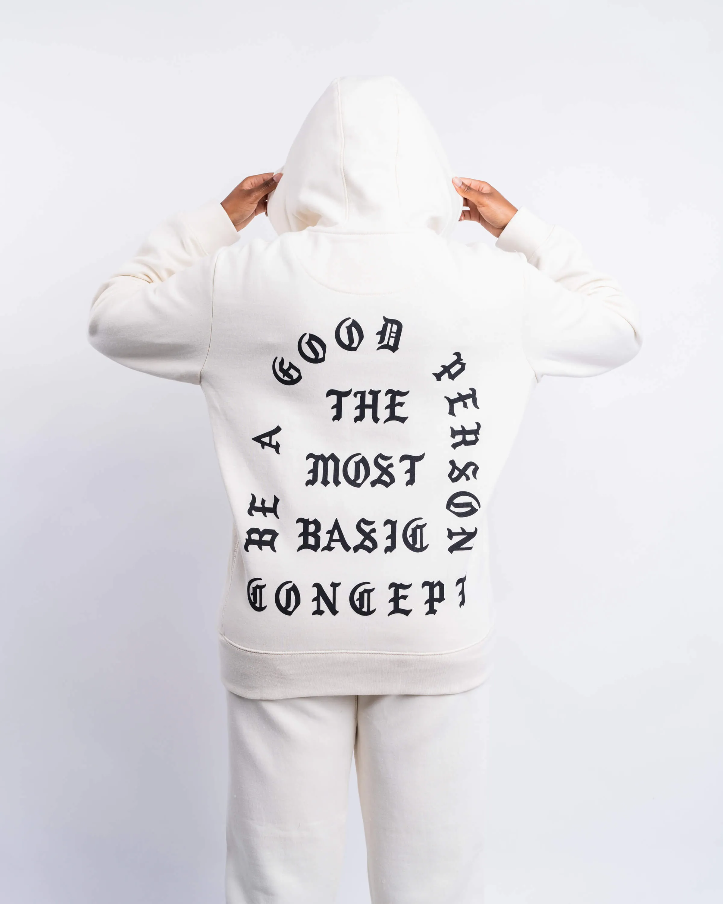 Saint Script Zip Up - Cream