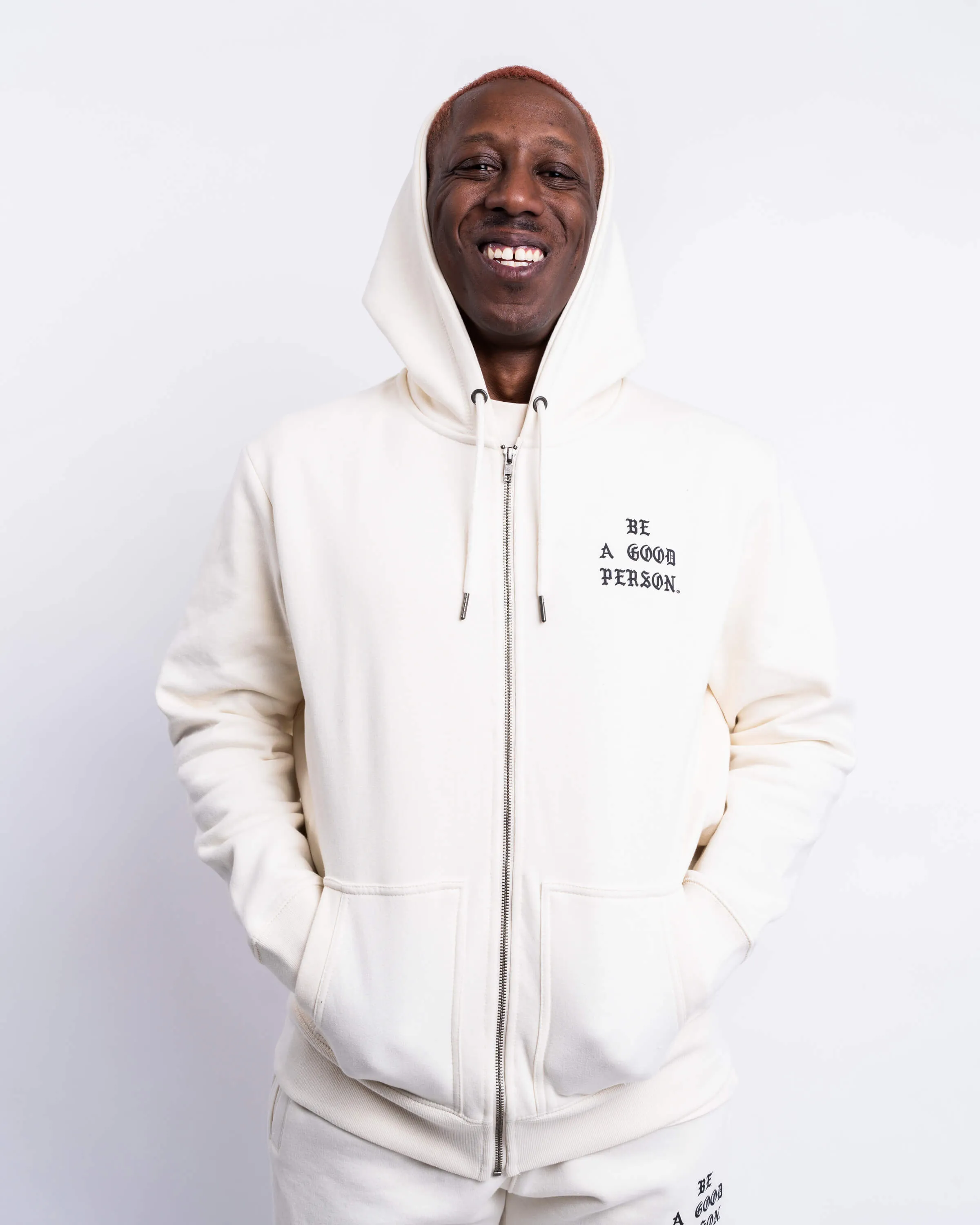 Saint Script Zip Up - Cream