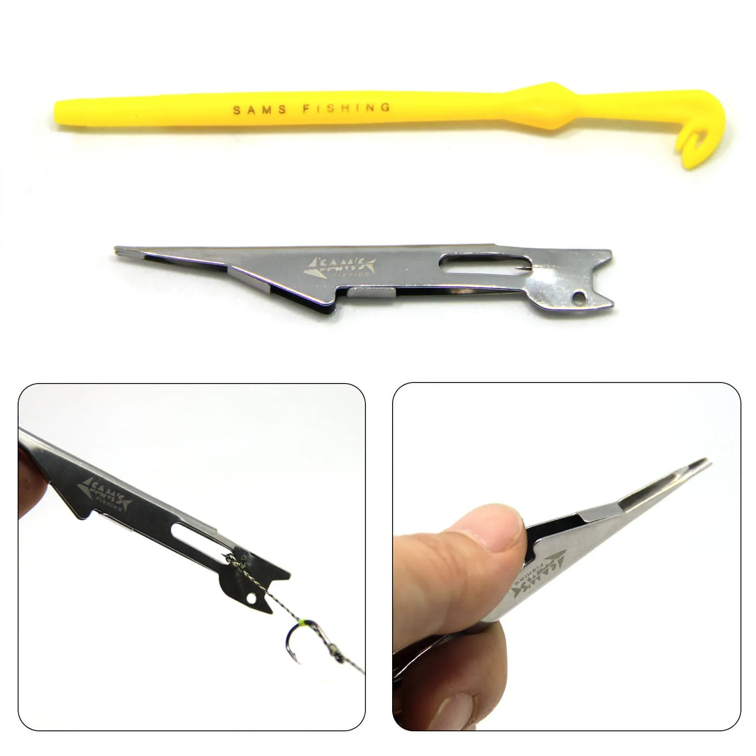 SAMSFX Fly Fishing Knot Tying Tool, Loop Tyer and Retractors Combo