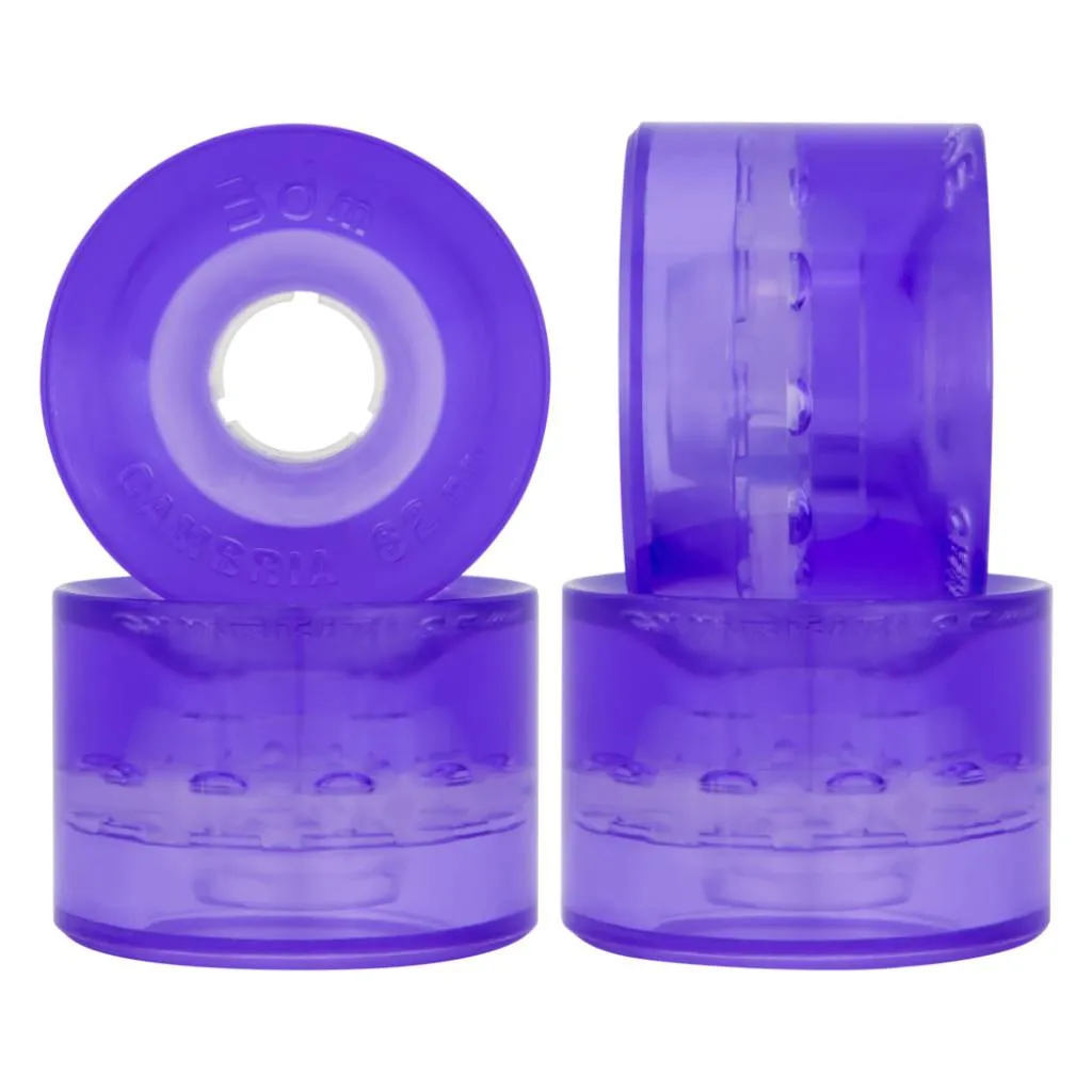 Seismic 3DM Cambria 62mm 84a clear purple longboard wheels