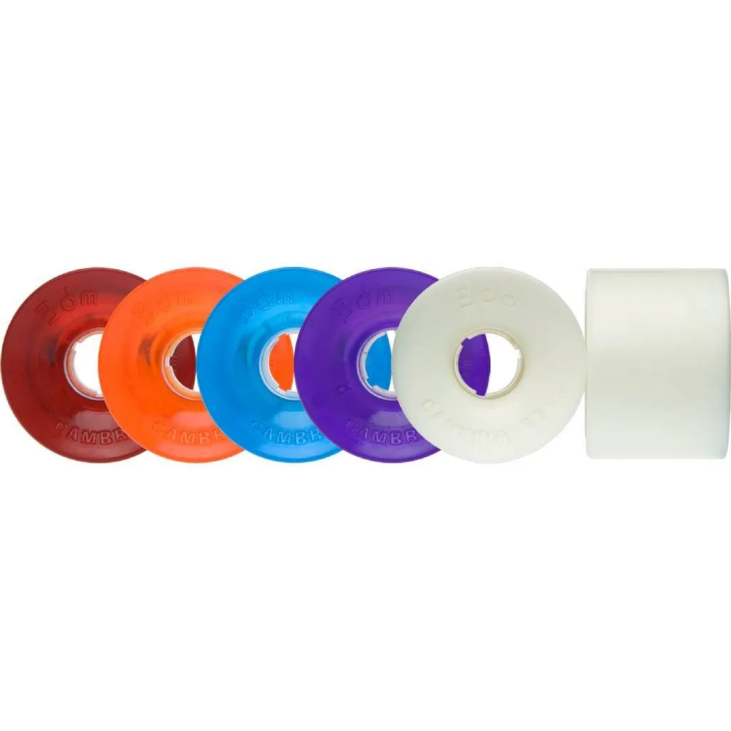 Seismic 3DM Cambria 62mm 84a clear purple longboard wheels