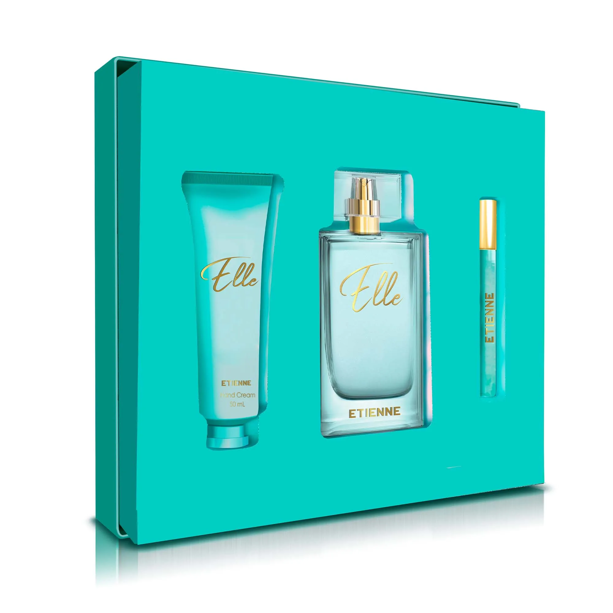 Set Perfume Etienne Elle 100ml   Crema para manos y Perfumero