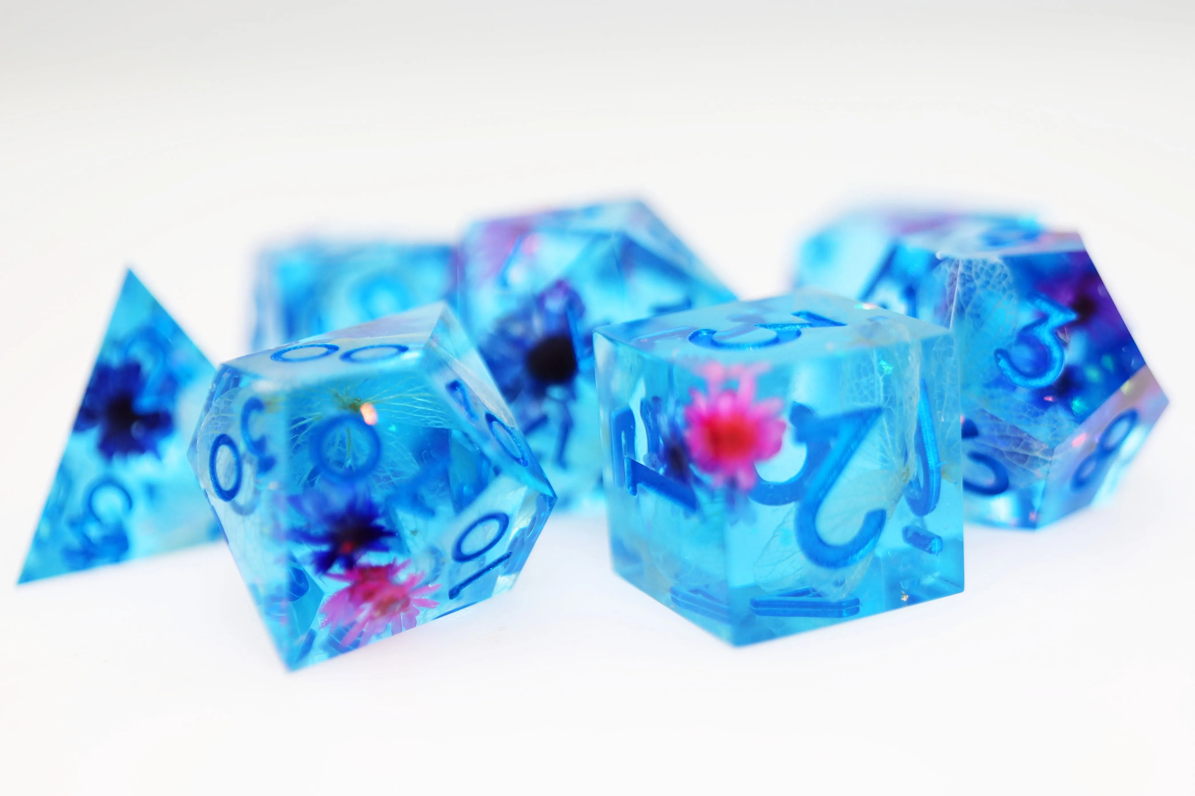 Sharp Edge RPG Dice Set - Spring Showers