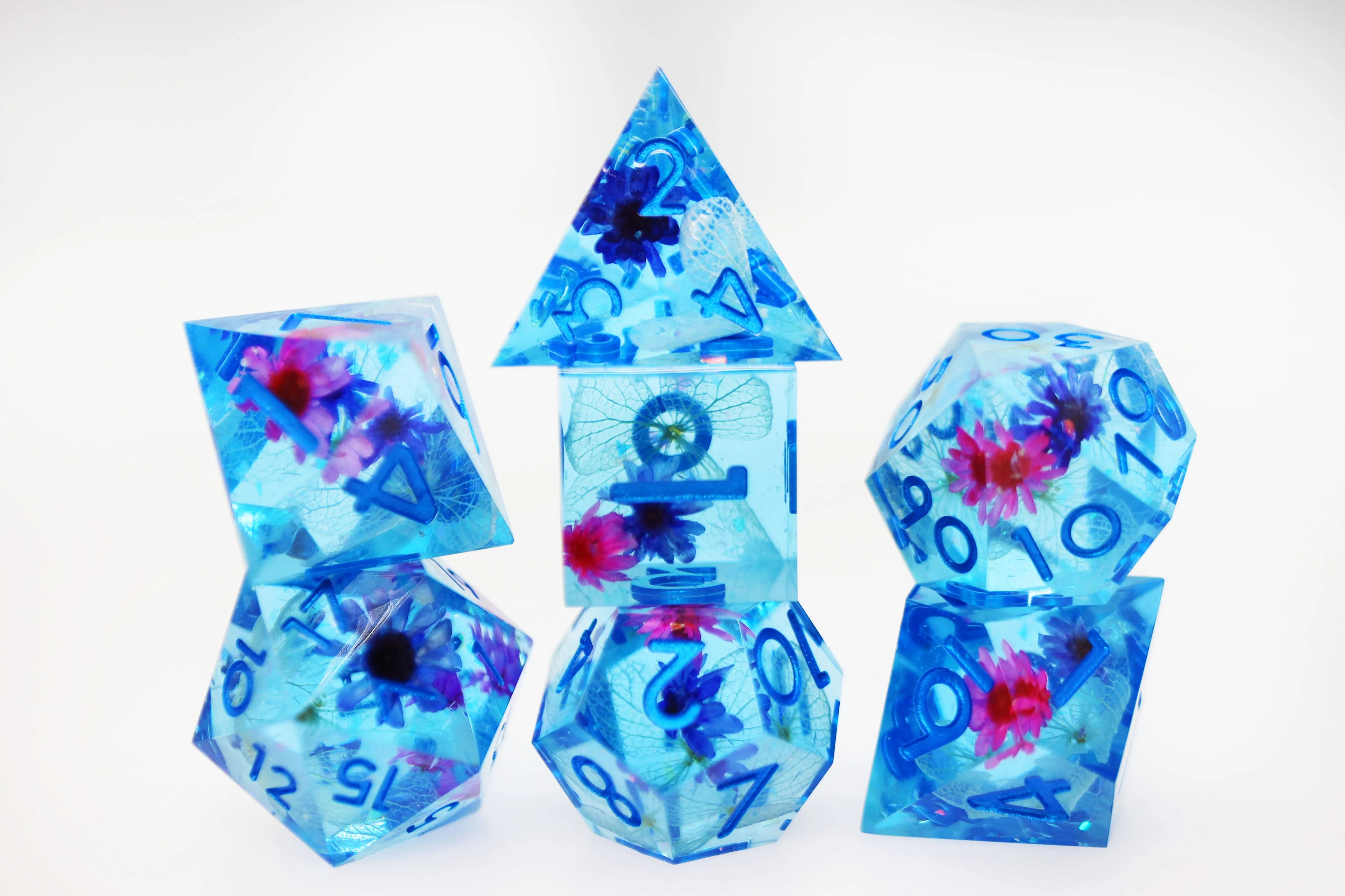 Sharp Edge RPG Dice Set - Spring Showers