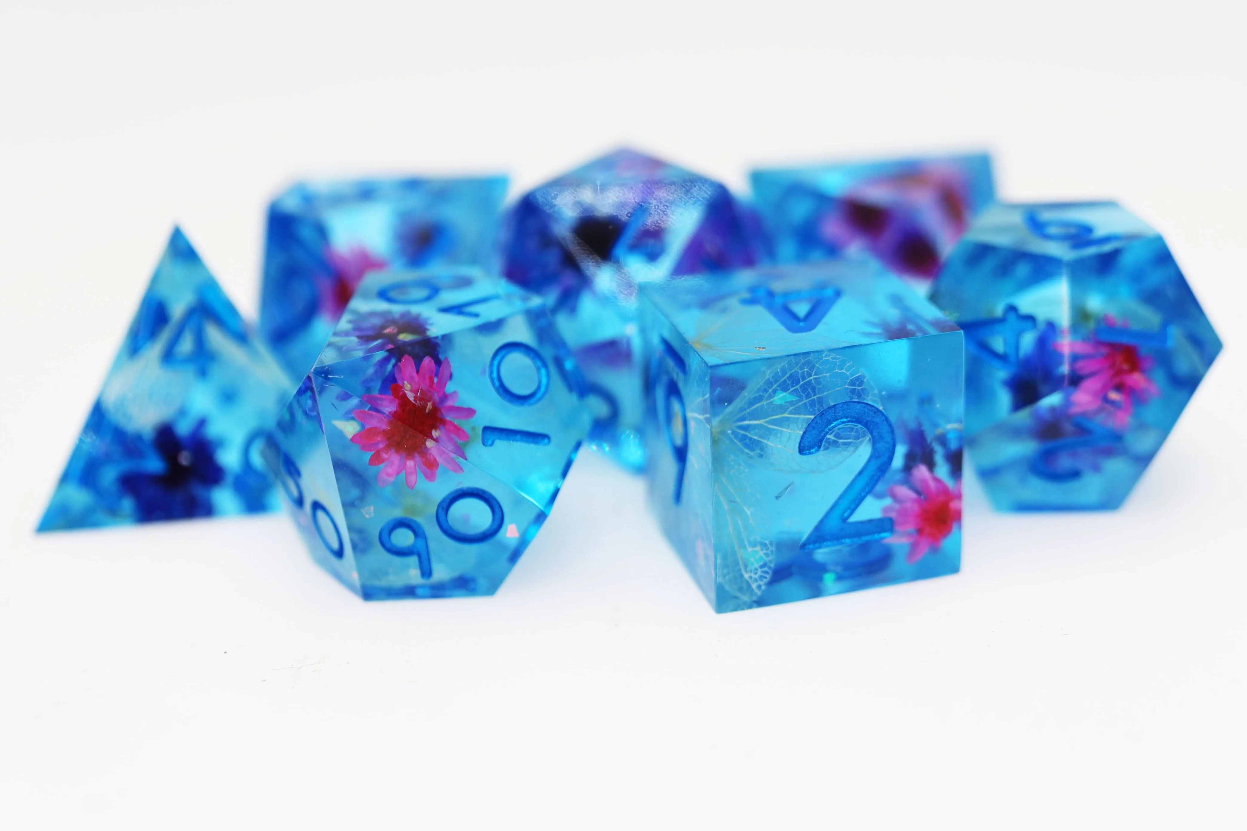 Sharp Edge RPG Dice Set - Spring Showers