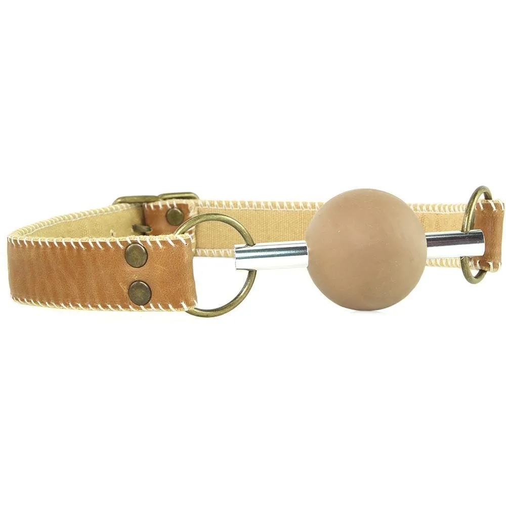 Shots Toys Ouch! Solid Ball Gag in Mocca