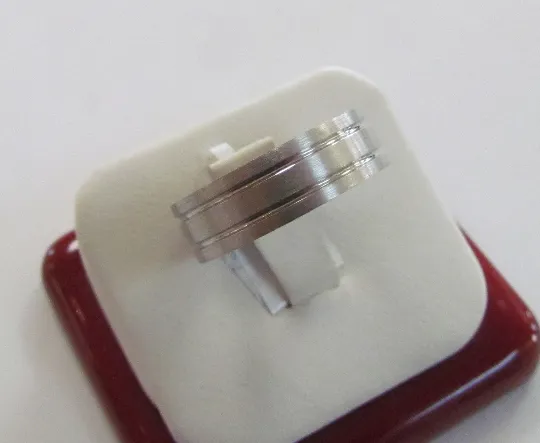 Silver Wedding Band Sterling 925 Satin Finish Double Lines Custom Made Ring Designed For Men or Womens Size 4 5 6 7 8 9 10 11 12 13 14 15