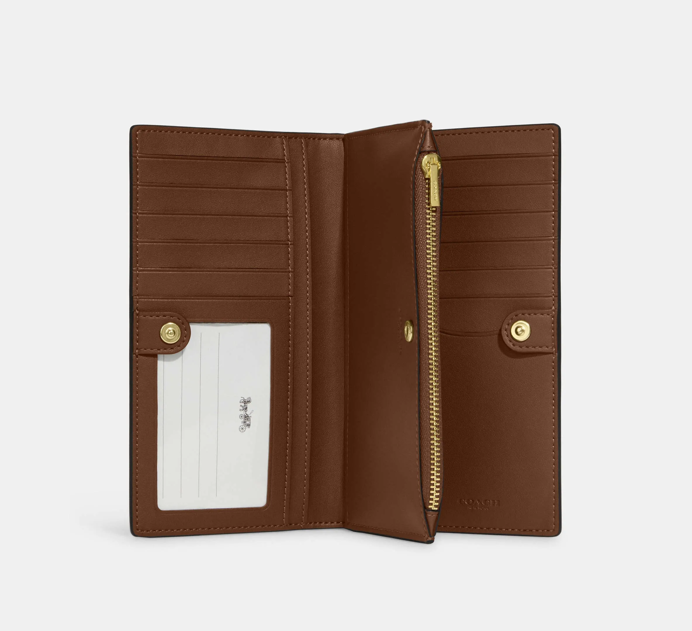 Slim Zip Wallet In Signature Canvas