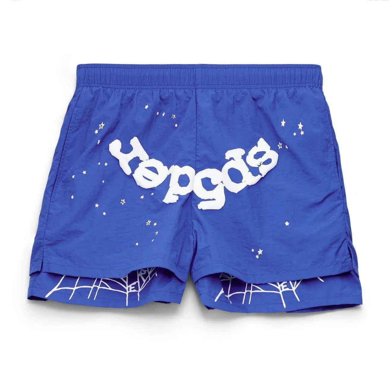 Sp5der OG Web Double Layer Short Blue