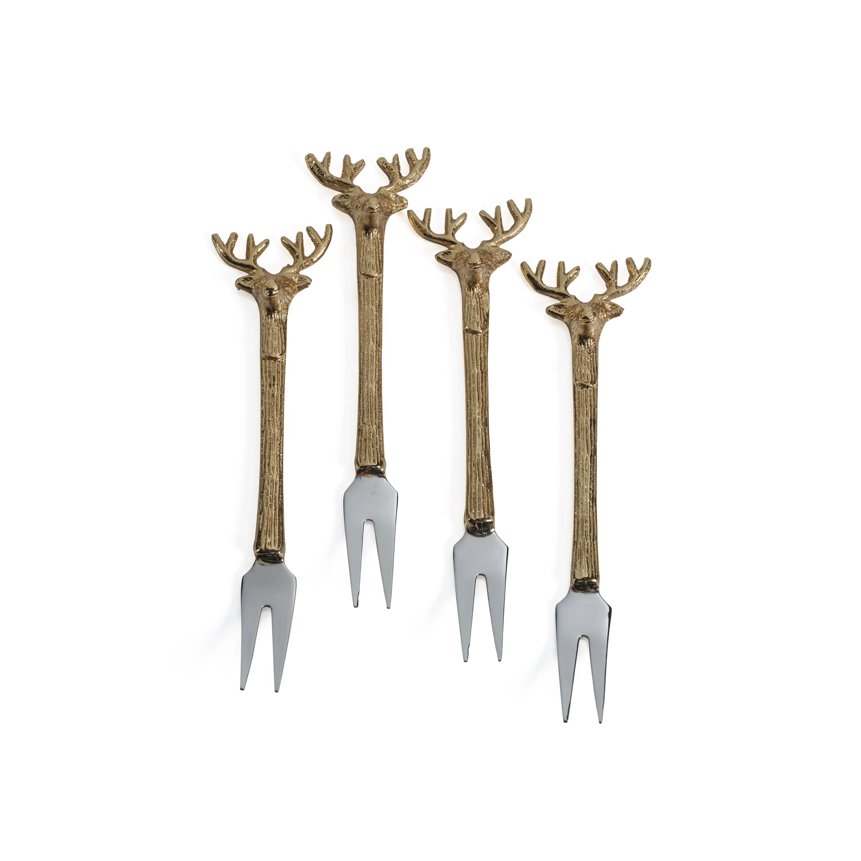 Stag Head Cocktail/Cheese Forks (Set of 4)