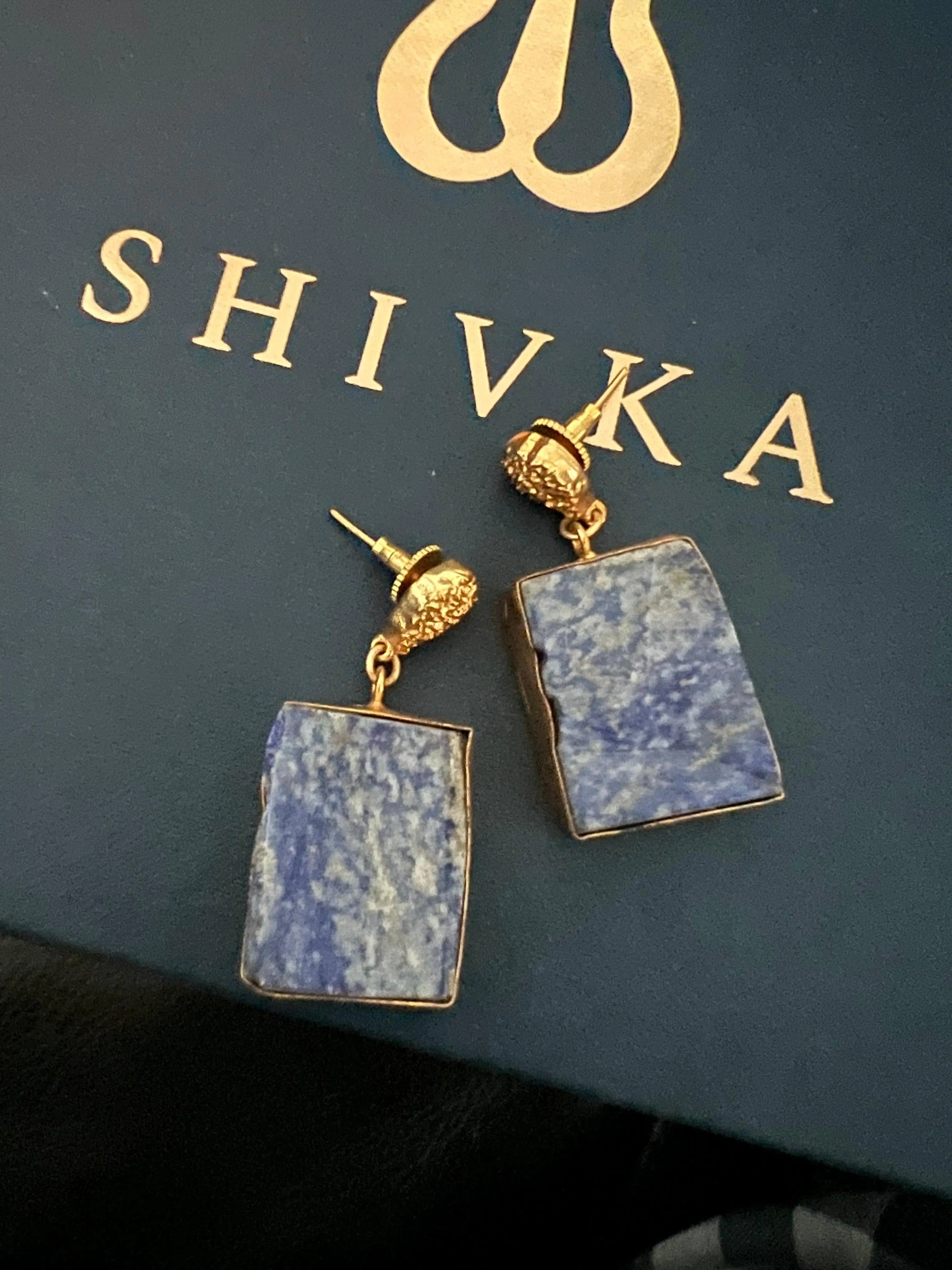 Statement Lapis Lazuli Danglers