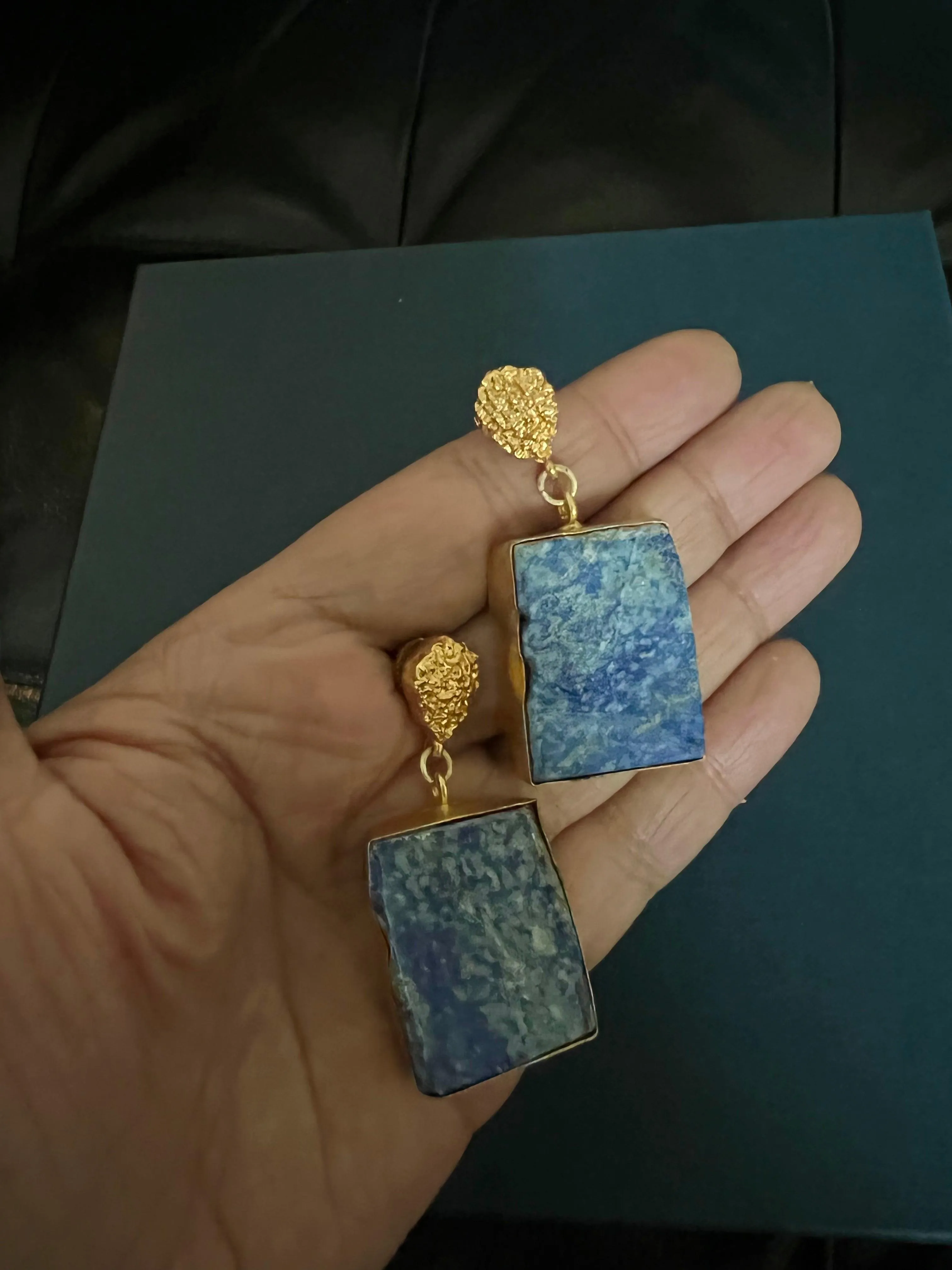 Statement Lapis Lazuli Danglers