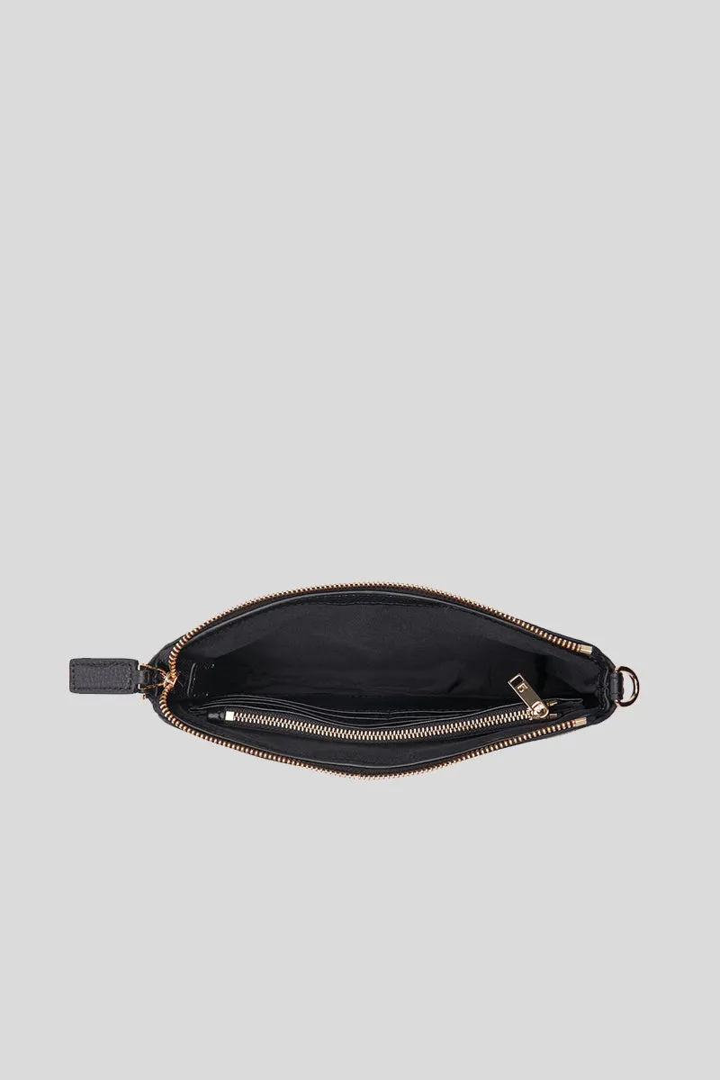 Studs Candice Double Wallet Tumbled Leather - Black