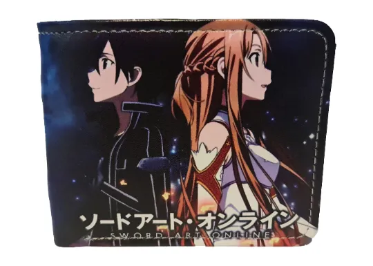 Sword Art Online Anime Wallet - Kirito and Asuna - Premium PVC Leather - Unisex