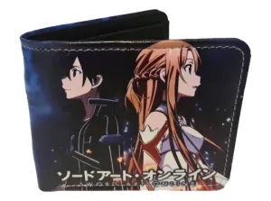 Sword Art Online Anime Wallet - Kirito and Asuna - Premium PVC Leather - Unisex