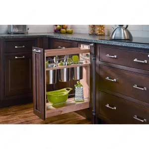 Système coulissant pour armoire inférieure avec contenants à ustensiles et BLUMOTION de Rev-A-Shelf - 12 pouces