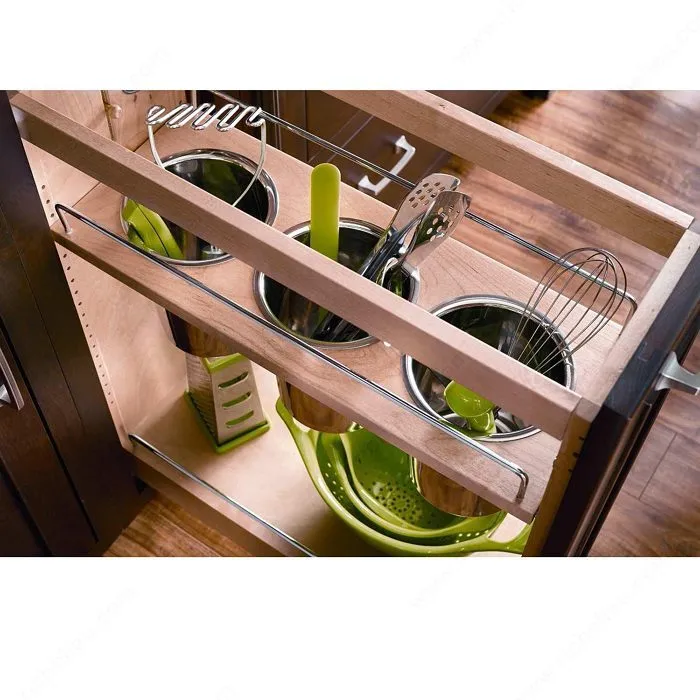Système coulissant pour armoire inférieure avec contenants à ustensiles et BLUMOTION de Rev-A-Shelf - 12 pouces