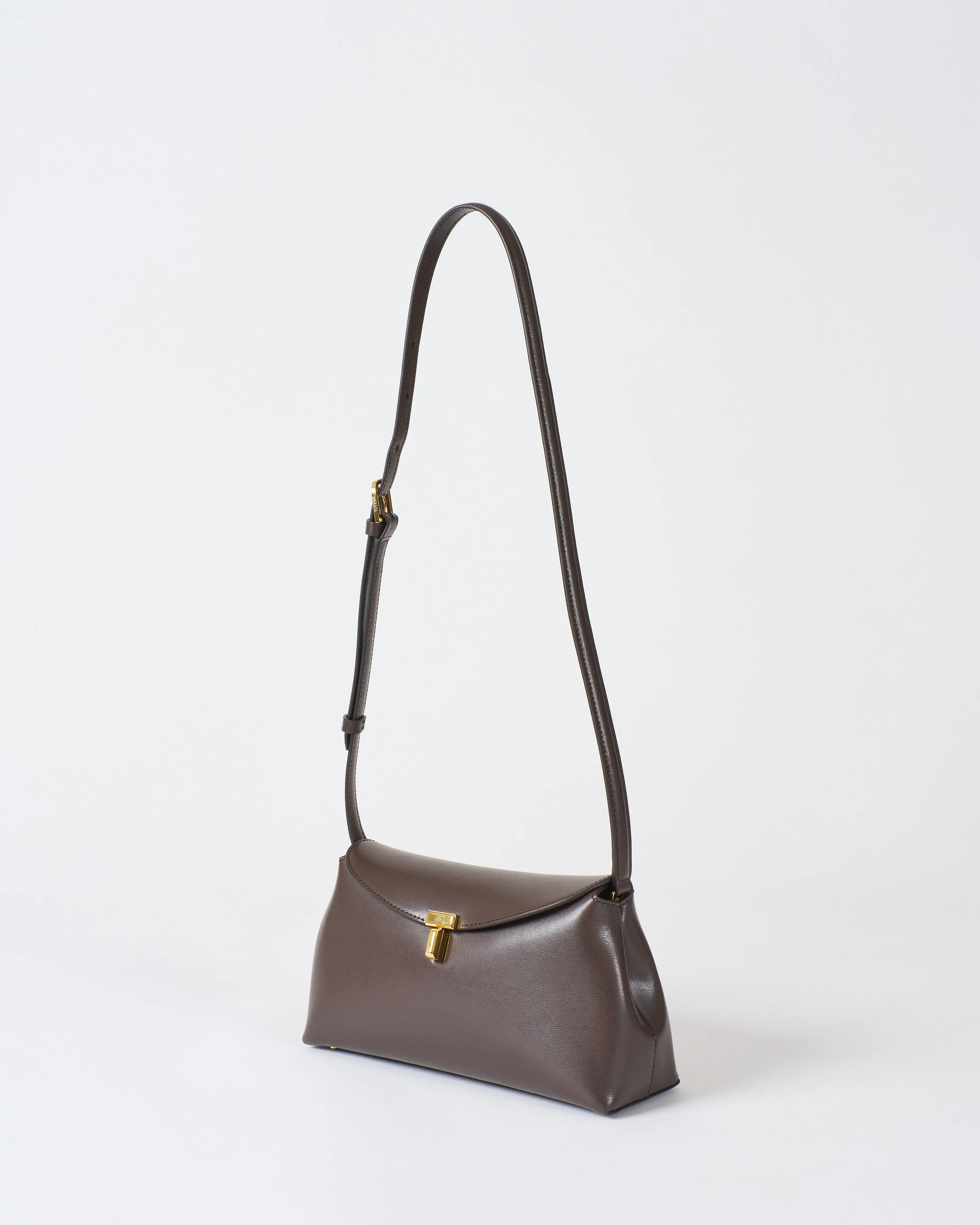t-lock leather clutch