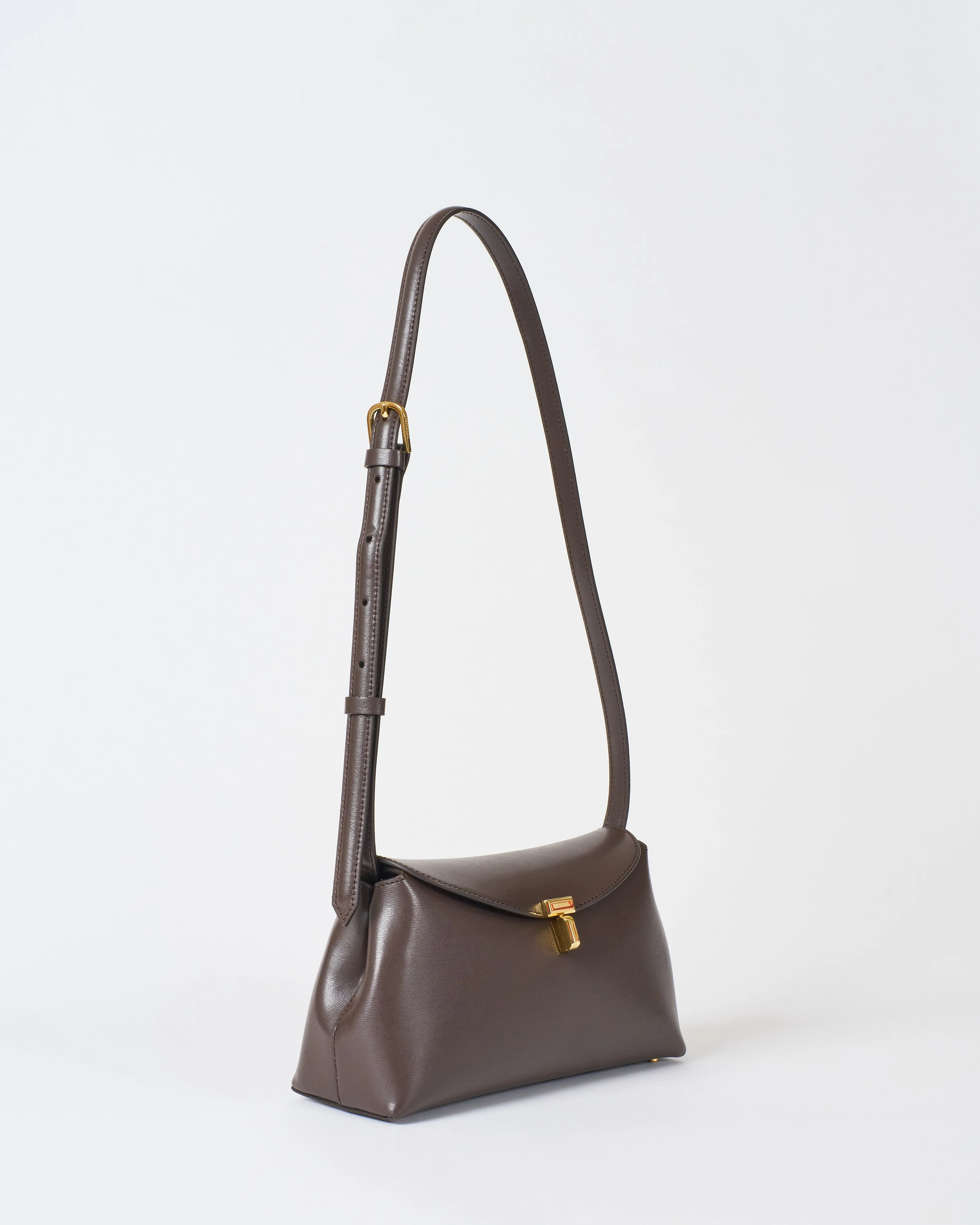 t-lock leather clutch