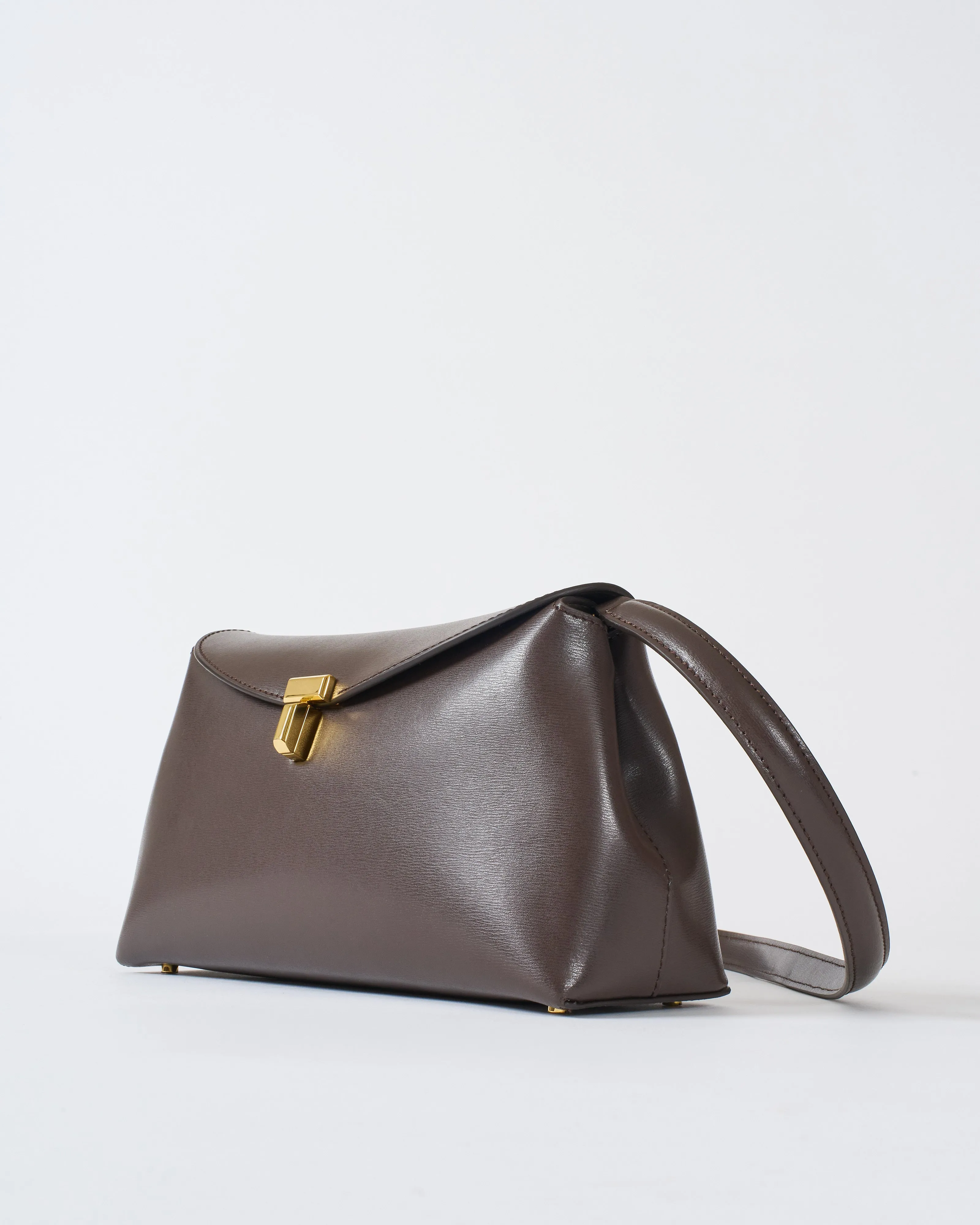 t-lock leather clutch