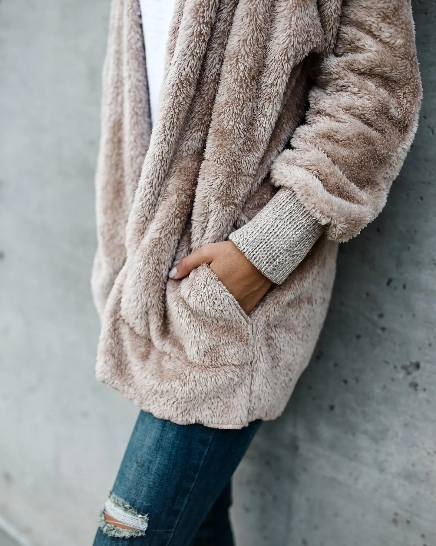 The Coziest Yet Pocketed Cardigan - Taupe