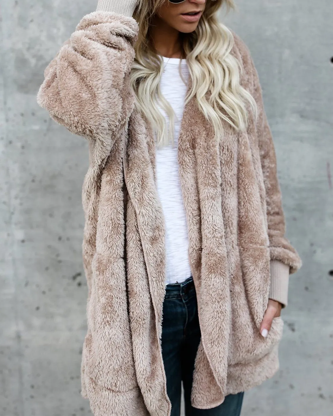 The Coziest Yet Pocketed Cardigan - Taupe