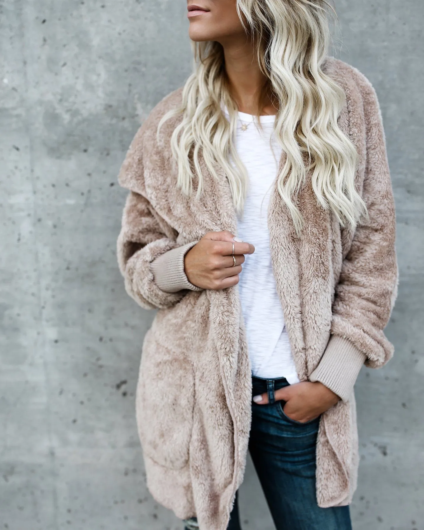 The Coziest Yet Pocketed Cardigan - Taupe