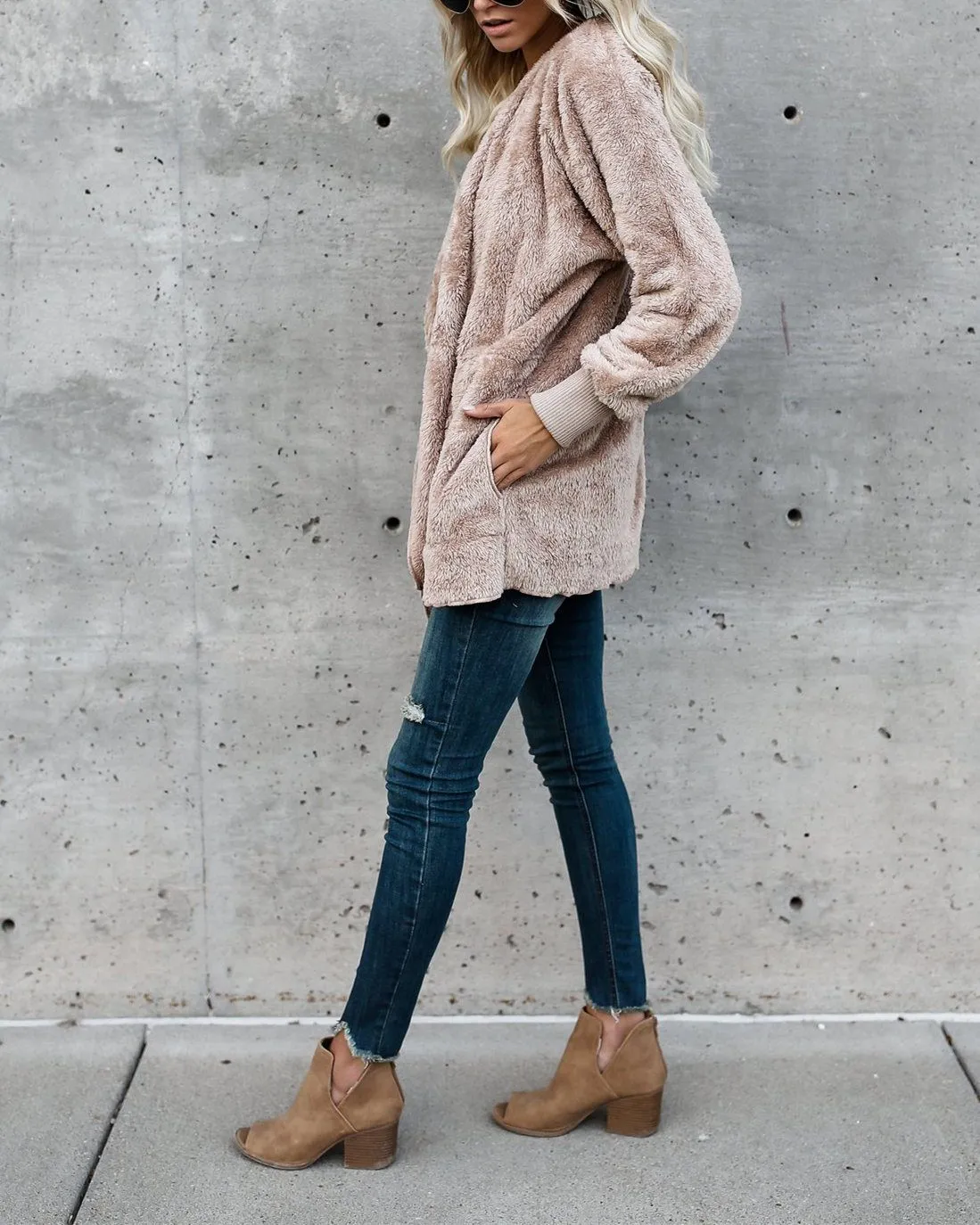 The Coziest Yet Pocketed Cardigan - Taupe