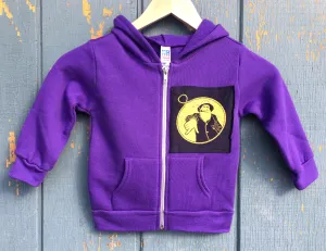 Toddler Purple Captain Doug Patch Zip-Up Hoodie