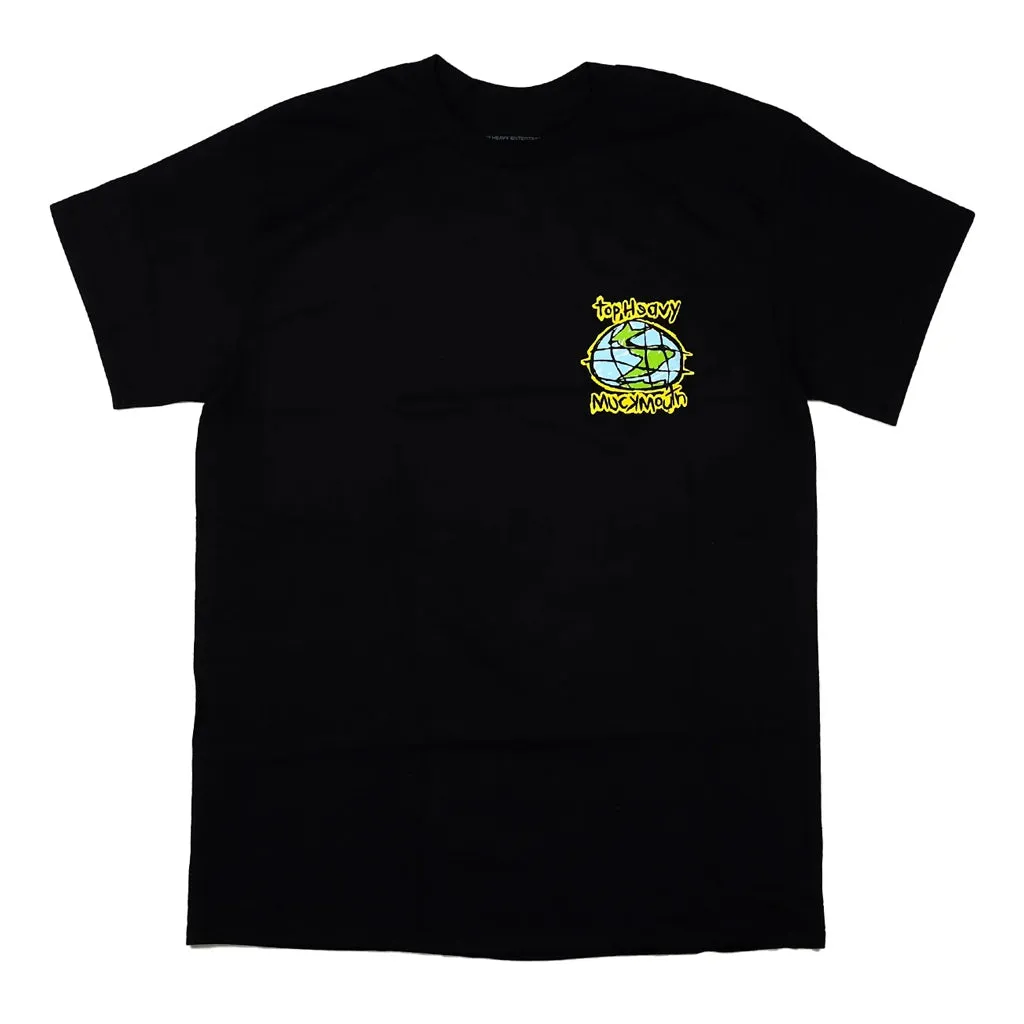 TOP HEAVY X MUCKMOUTH TEE - BLACK