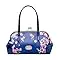 Twilight Garden Handbag with Floral Print & Kiss Lock