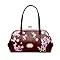 Twilight Garden Handbag with Floral Print & Kiss Lock