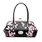 Twilight Garden Handbag with Floral Print & Kiss Lock