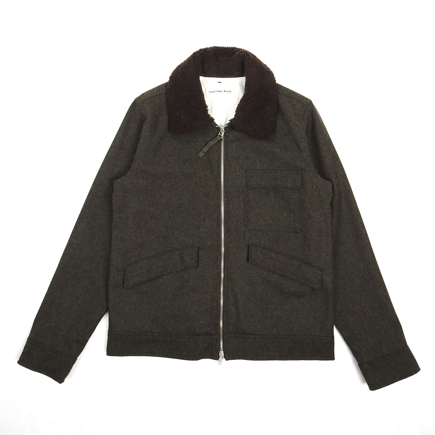 Universal Works Wool Zip Jacket Green Medium