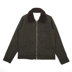 Universal Works Wool Zip Jacket Green Medium
