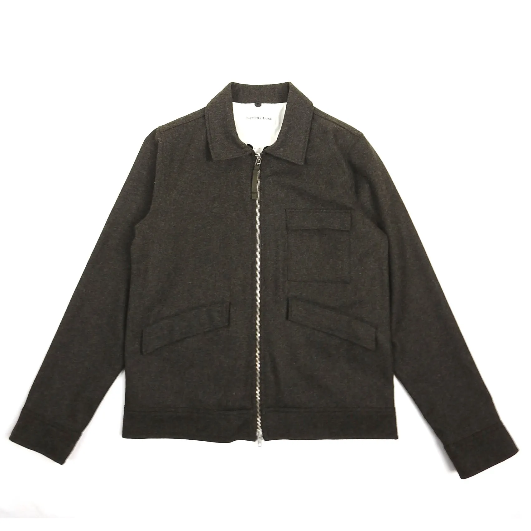Universal Works Wool Zip Jacket Green Medium