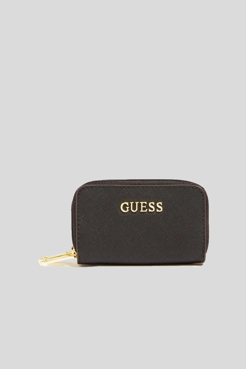 Vanille Double Zip Mini Wallet - Black