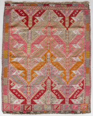 Vintage Aegean Kilim Rug 3'1"x4'4"