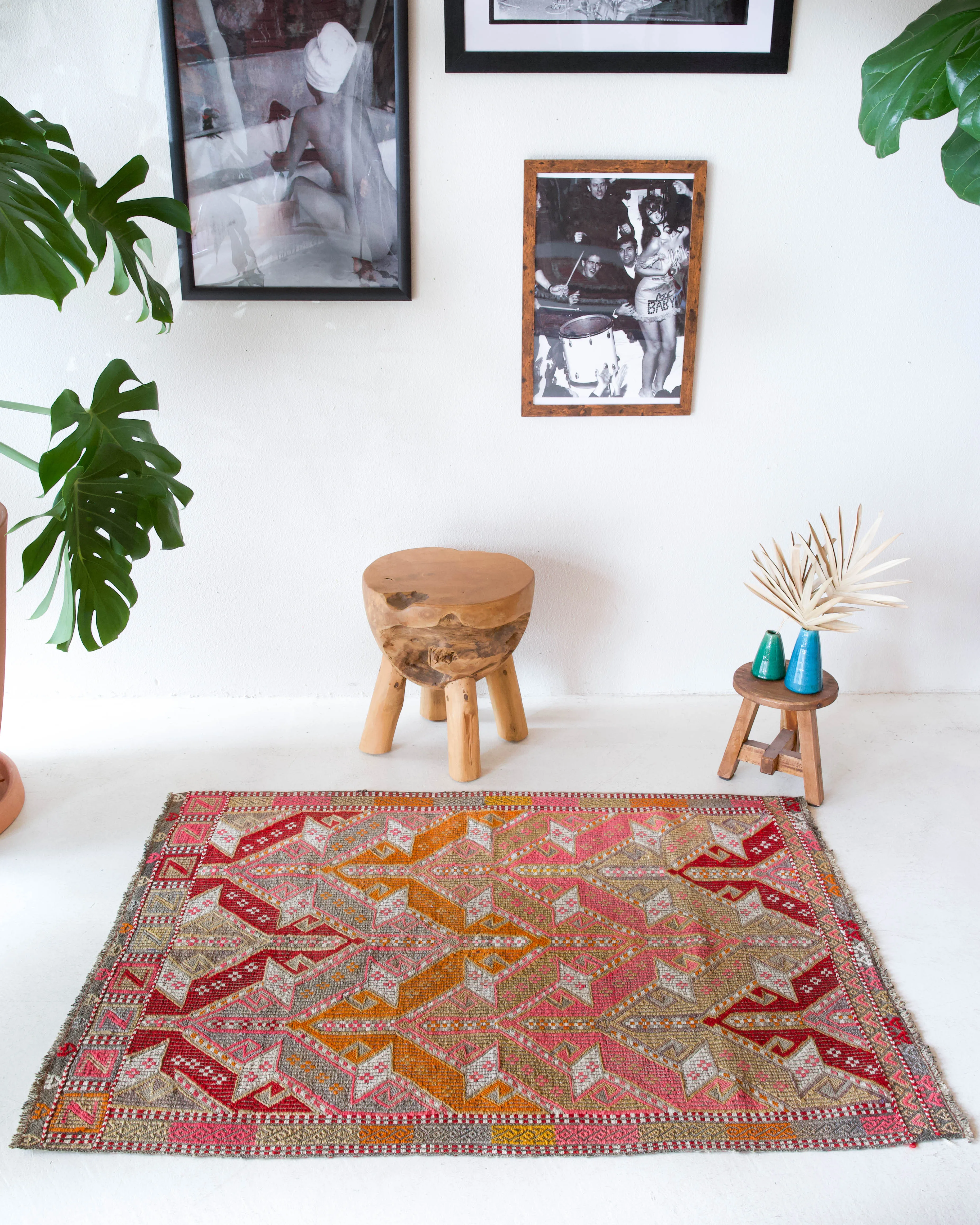 Vintage Aegean Kilim Rug 3'1"x4'4"