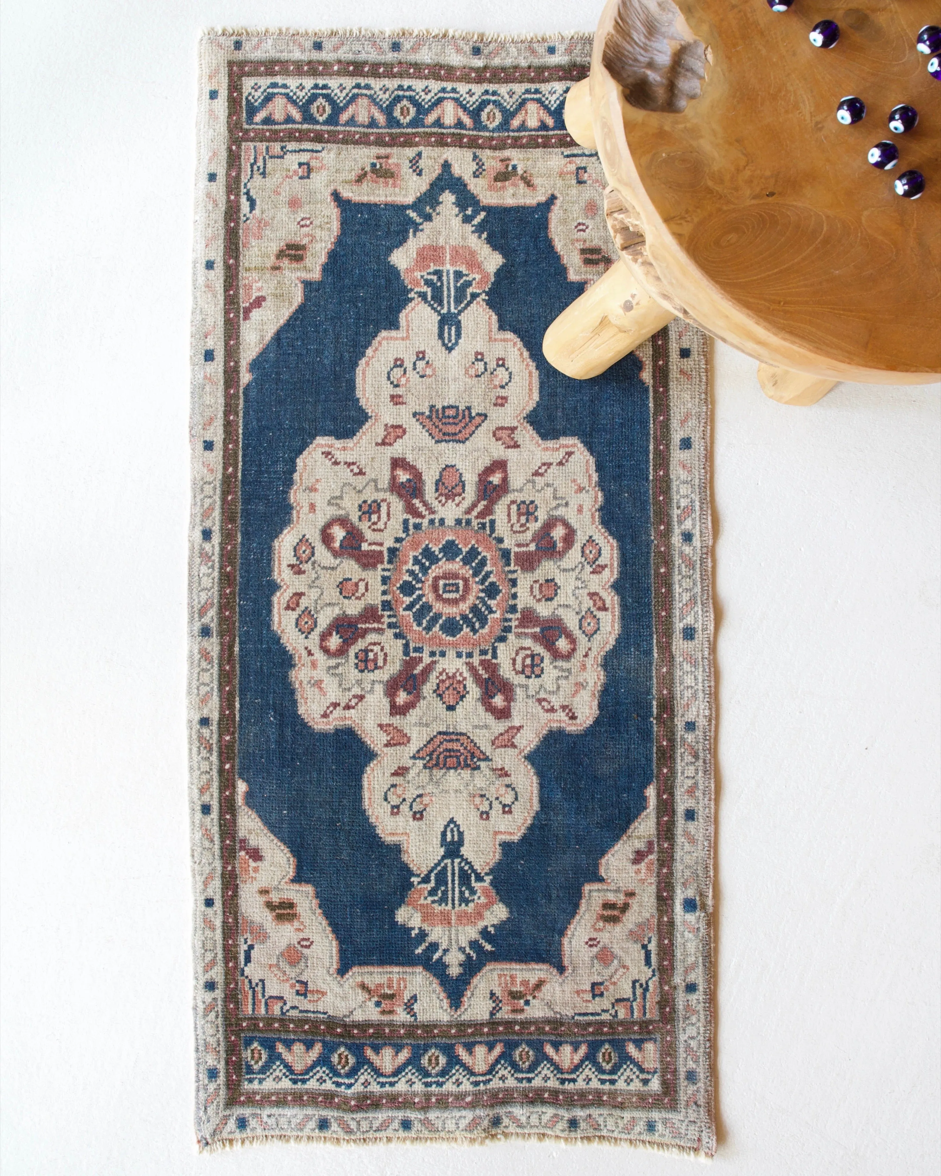 Vintage Mini Turkish Rug 19"x41"