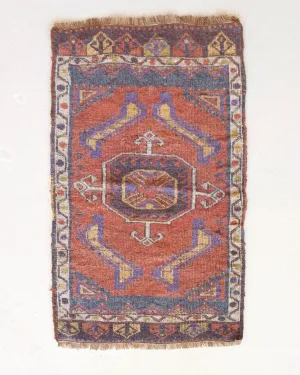 Vintage Mini Turkish Rug 21"x36"