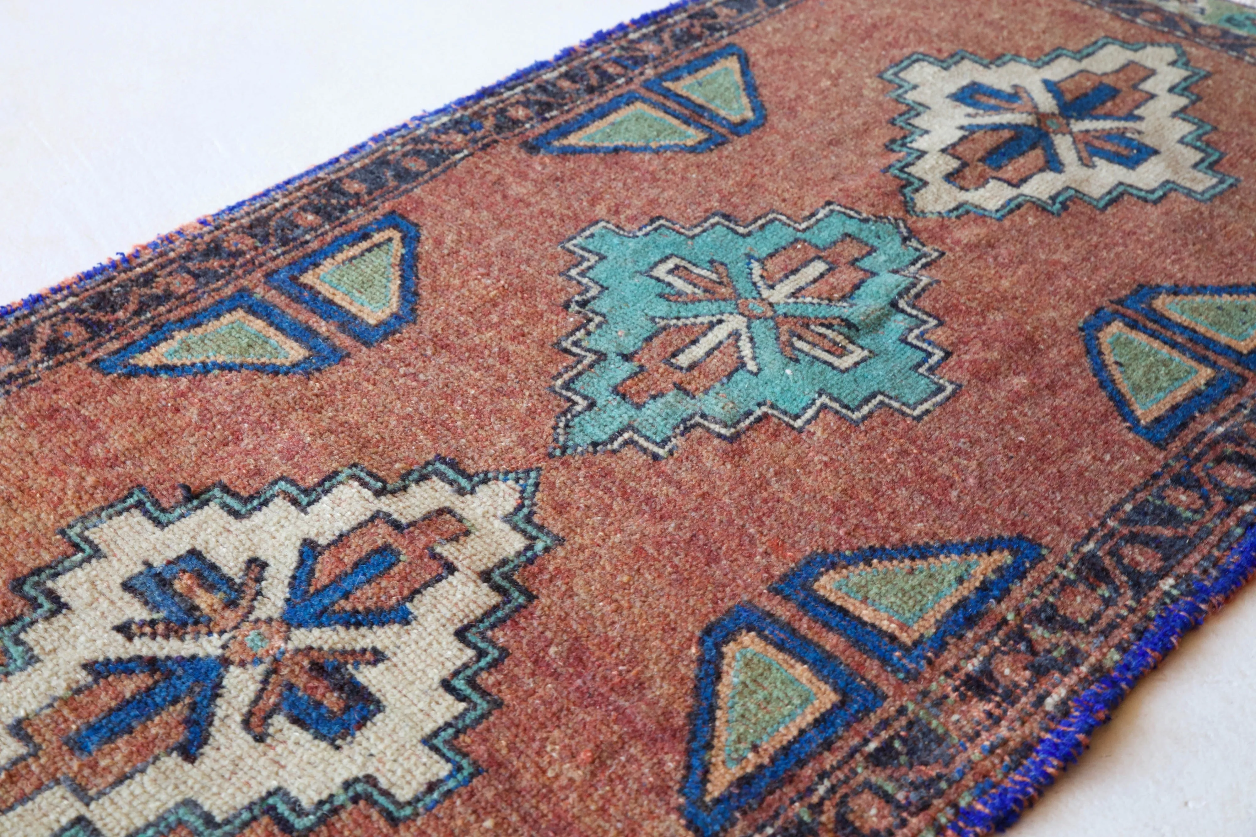 Vintage Mini Turkish Rug 22"x45"