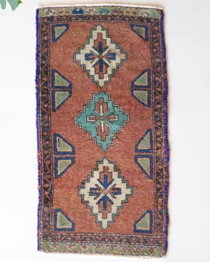 Vintage Mini Turkish Rug 22"x45"