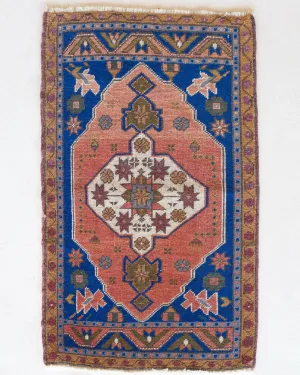 Vintage Mini Turkish Rug 23"x37"