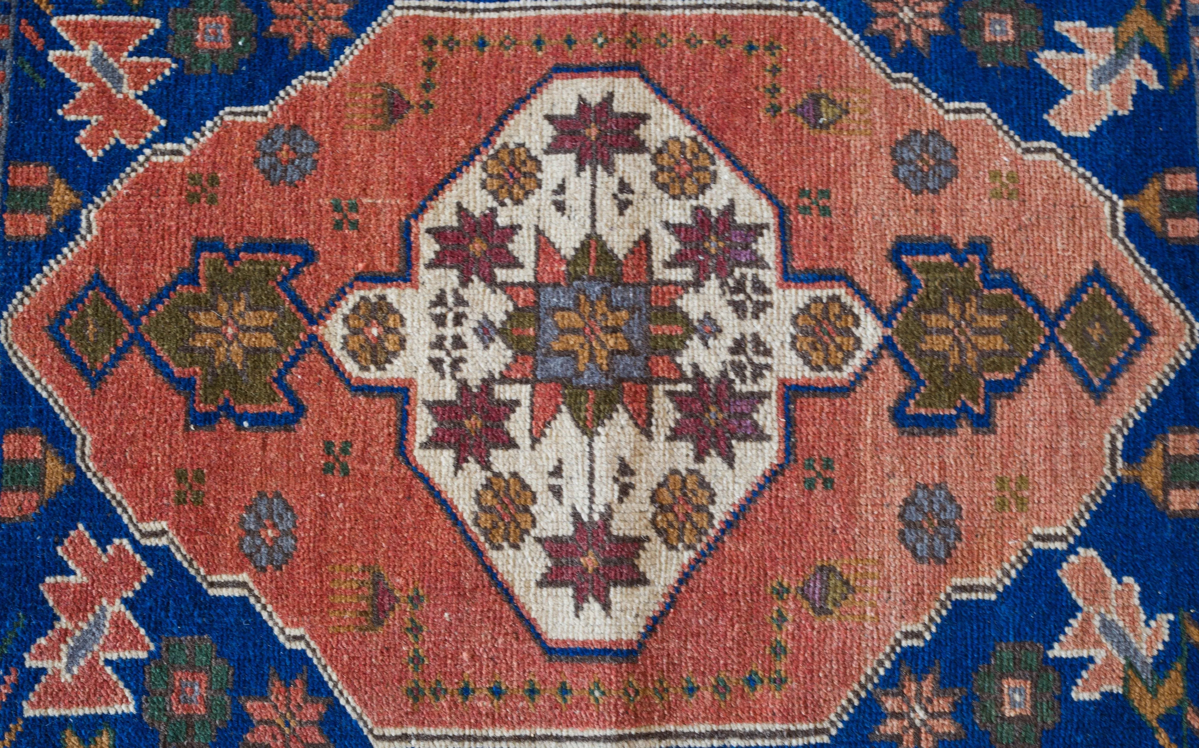 Vintage Mini Turkish Rug 23"x37"