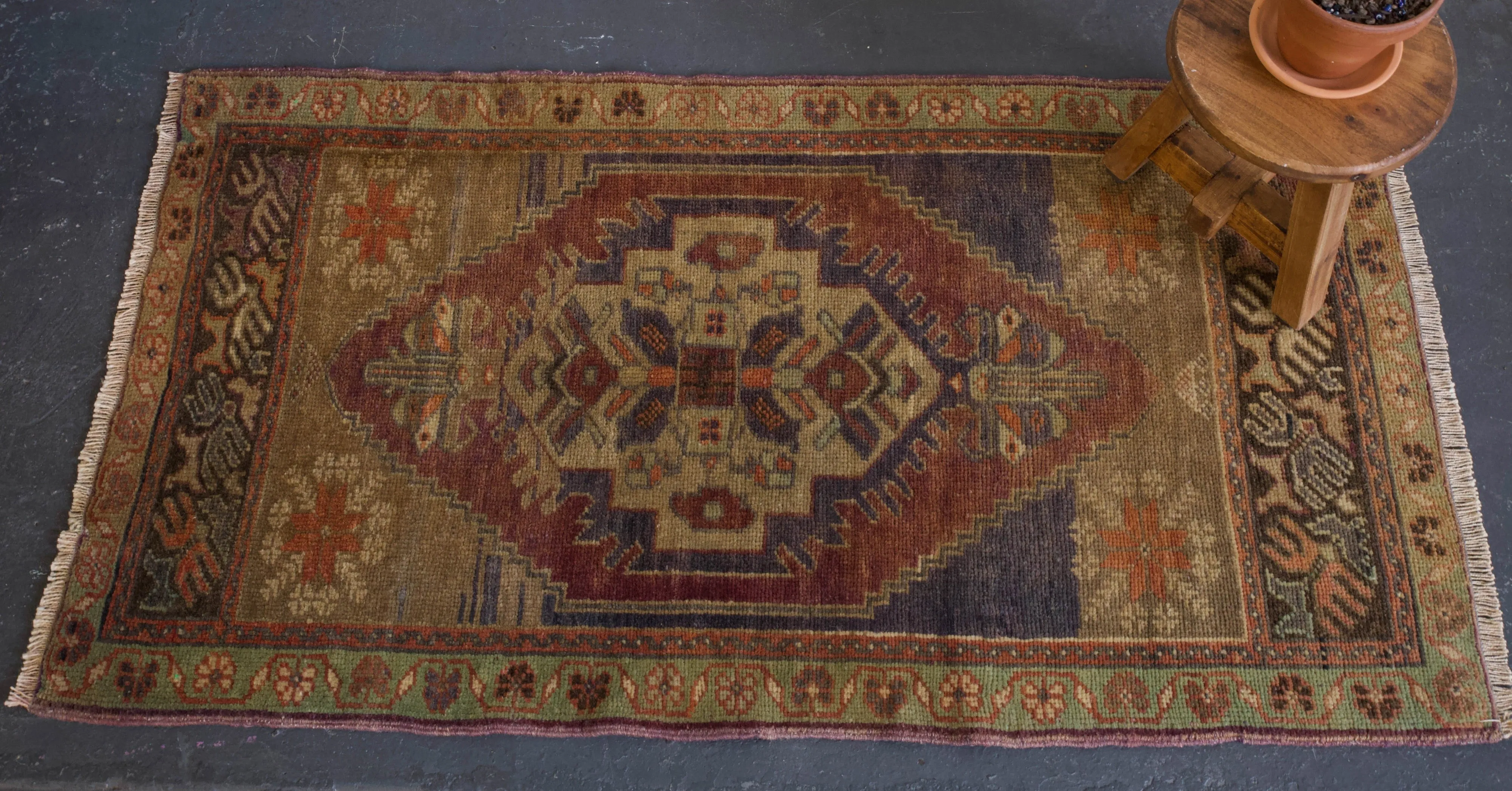 Vintage Mini Turkish Rug 2'x3'9"