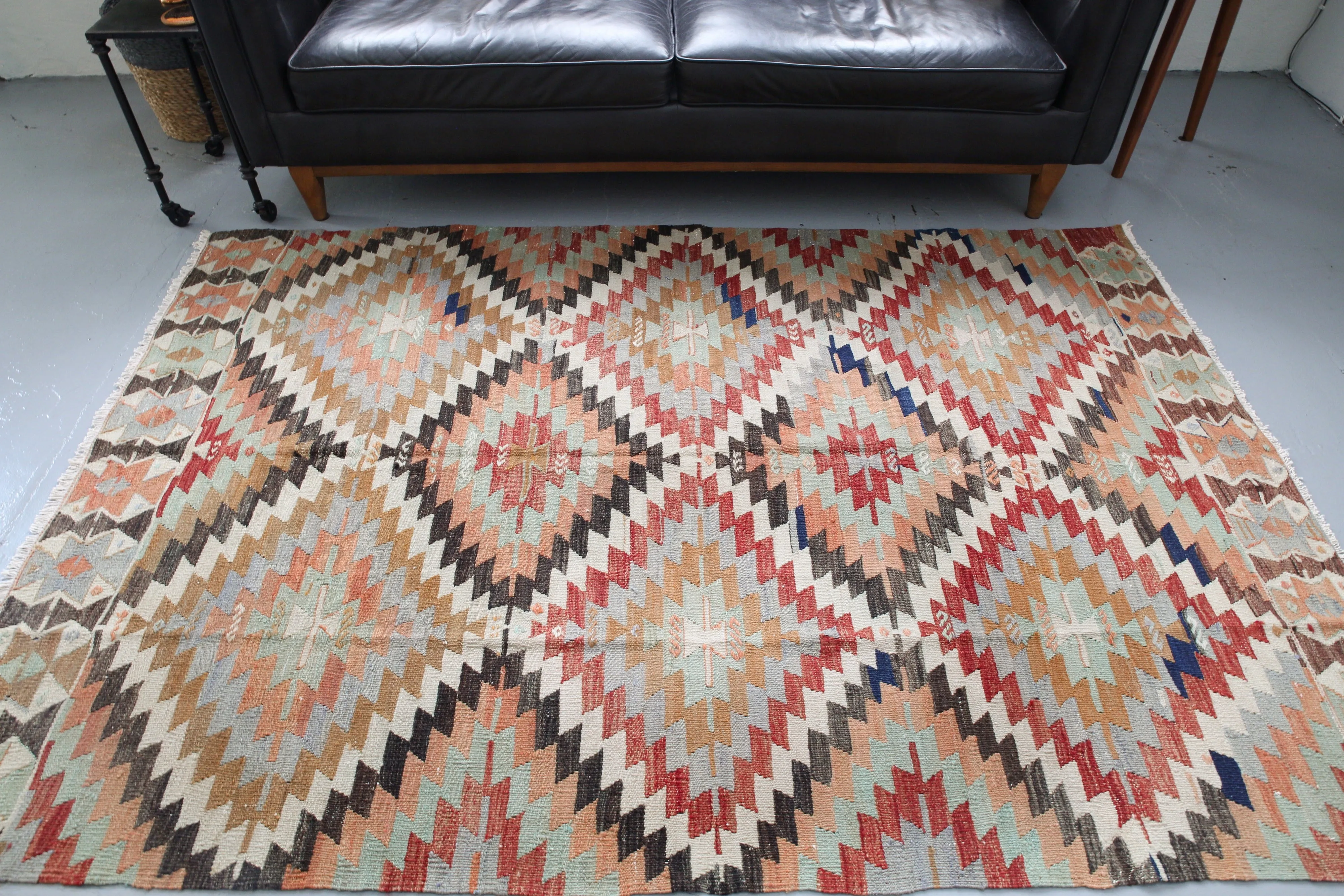 Vintage Turkish Anatolian Kilim Rug