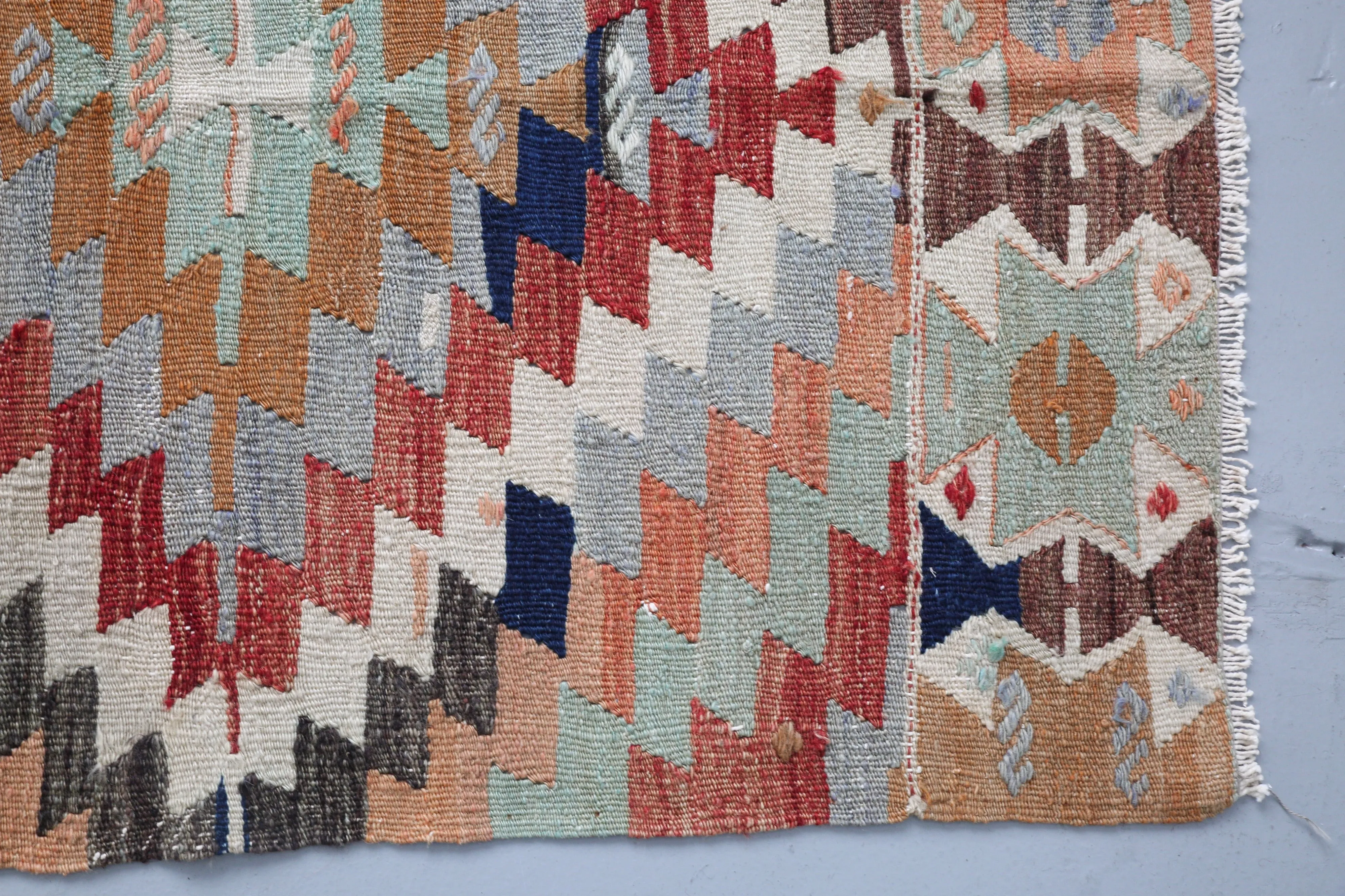 Vintage Turkish Anatolian Kilim Rug